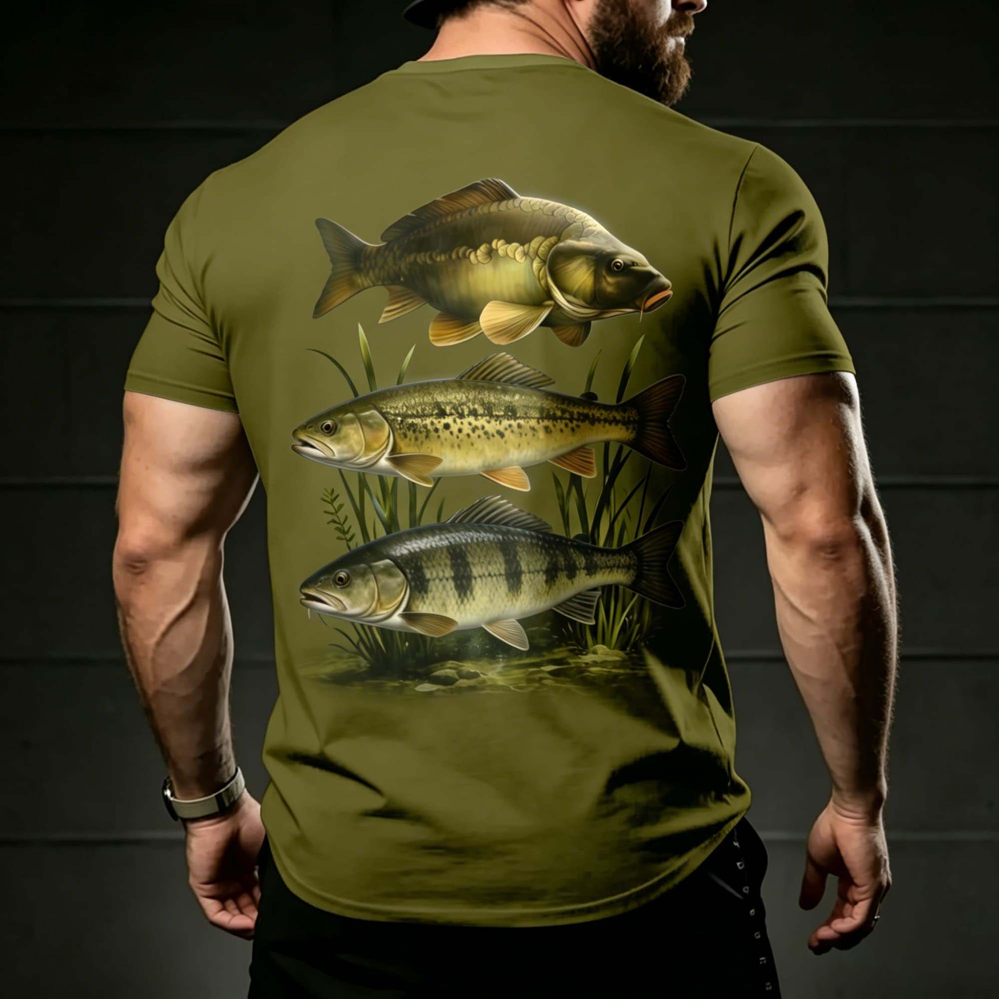 T-shirt da uomo verde militare - Us Aquatic Sports recensione e prezzo