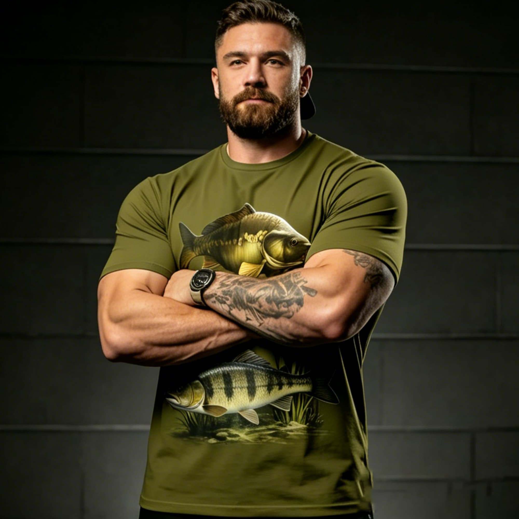 T-shirt da uomo verde militare - Us Aquatic Sports recensione e prezzo